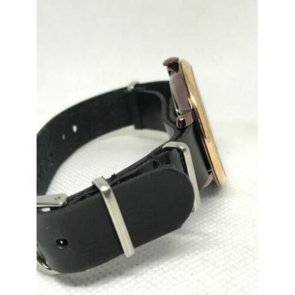 Fossil ES4099 Jacqueline Womens Black Leather Analog Wine Dial Quartz Watch Ff22 - Picture 6 of 9